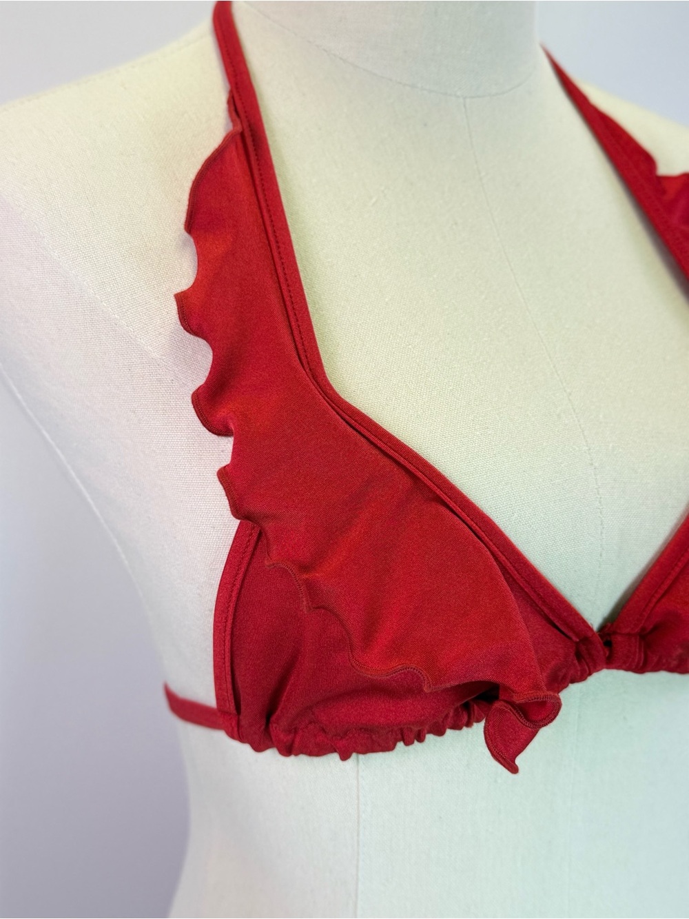 Body Language Women’s Two Piece Red Ruffle Lingerie‎ Size 0/S - Picture 5 of 8